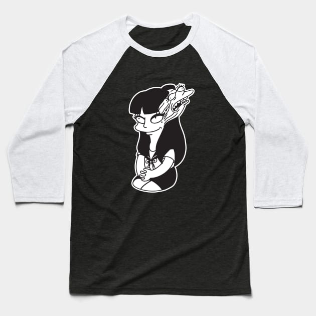 Tomie Baseball T-Shirt by deaditecorpse